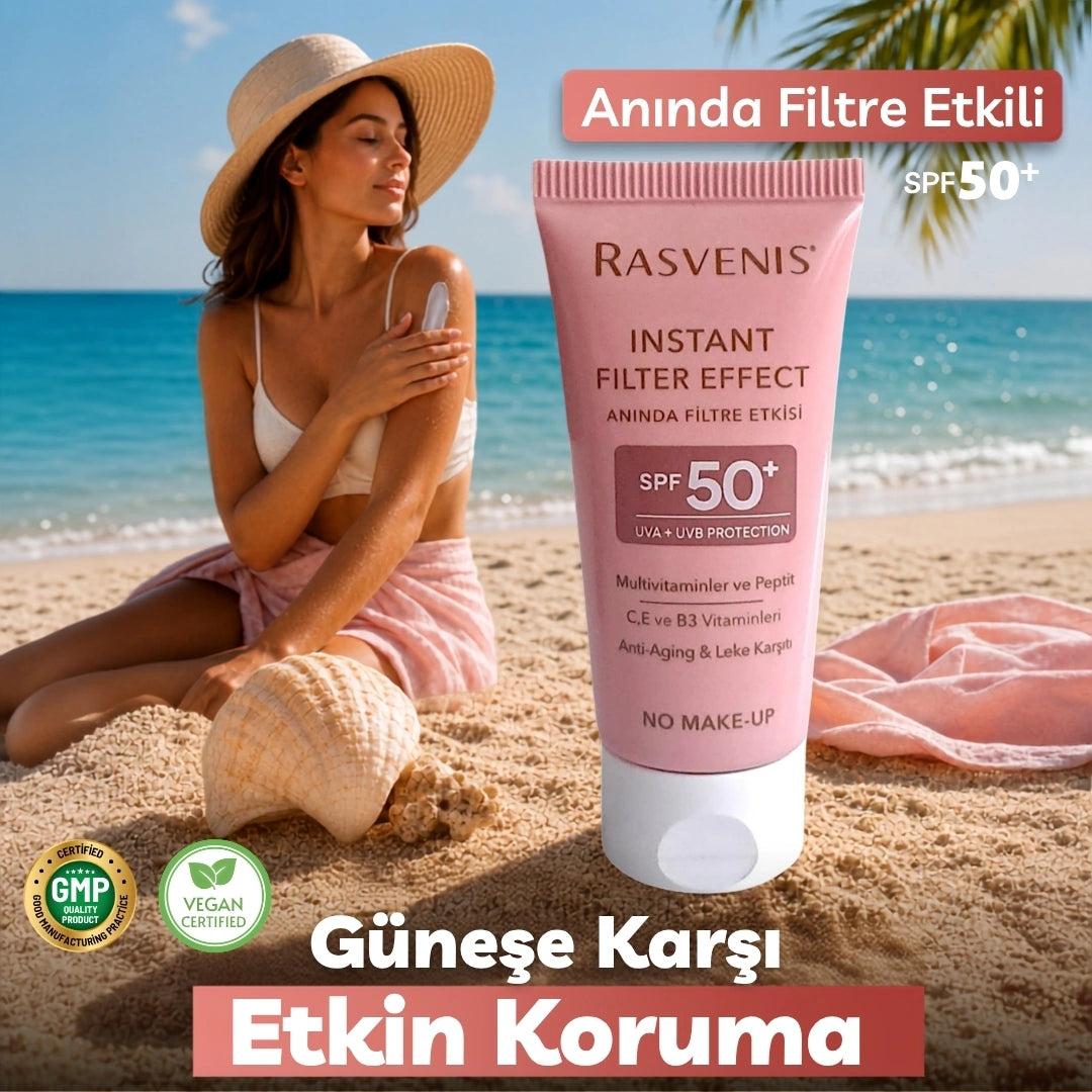 Rasvenis Instant Filter Effect SPF 50+ Güneş Kremi (50 Ml)