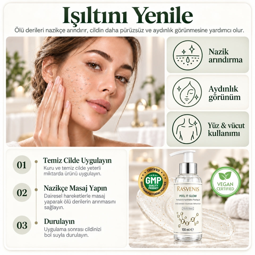 Rasvenis Peel It Glow Ölü Deri Temizleyici Peeling Jel (100 ml)